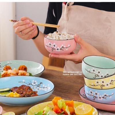 BỘ BÁT ĐŨA BĂNG MAI 4 MÀU